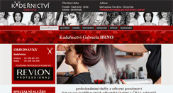 Desktop Screenshot of kadernictvigabriela.cz